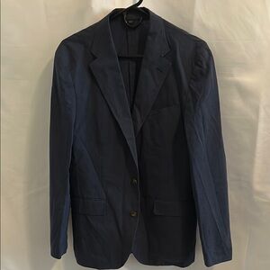 J. Crew Blue Sport Coat with Notched Lapels and Tailored Fit
